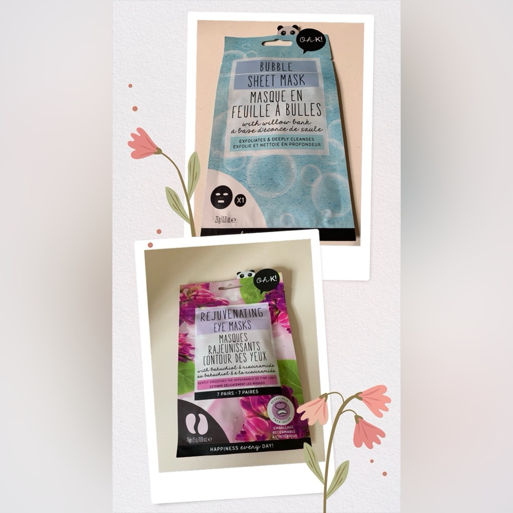 ❤️❤️Rejuvenating Eye Masks and a Bubble Sheet Mask